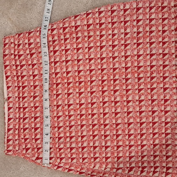 Ann Taylor Red/Pink Fringe Tweed A-line Skirt - Picture 10 of 11